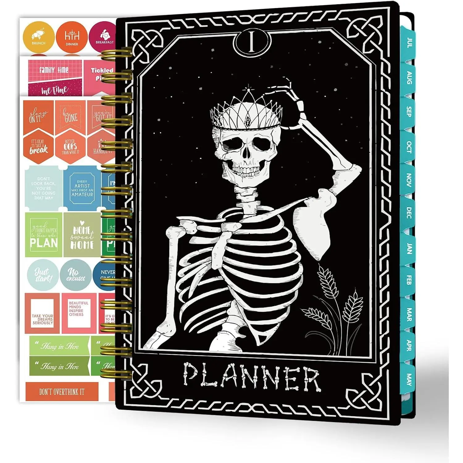 2026-2027 Academic Planner - 6.3x8.5 in Tabbed Layout Spiral Notebook, Daily/Weekly/Monthly Calendar (Jul 2026-Jun 2027), with Stickers & Inner Pocket, Ideal for School & Office