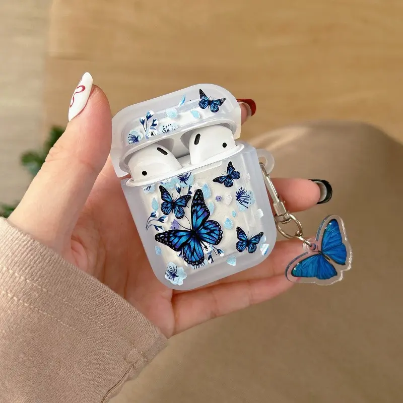 Cute Colorful Cartoon AirPods 2/3/4/5 Case for AirPodsPro 2/3, Square TPU Silicone Protective Cover, Shockproof Full-Body Earbuds Case for Men & Women