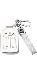 for GMC Key Fob Cover with Keychain，Key Case Shell TPU Full Protection Compatible with GMC Chevy Acadia Sierra Terrain Silverado 1500 2500HD 3500HD Tahoe (Blue, 5 Button)