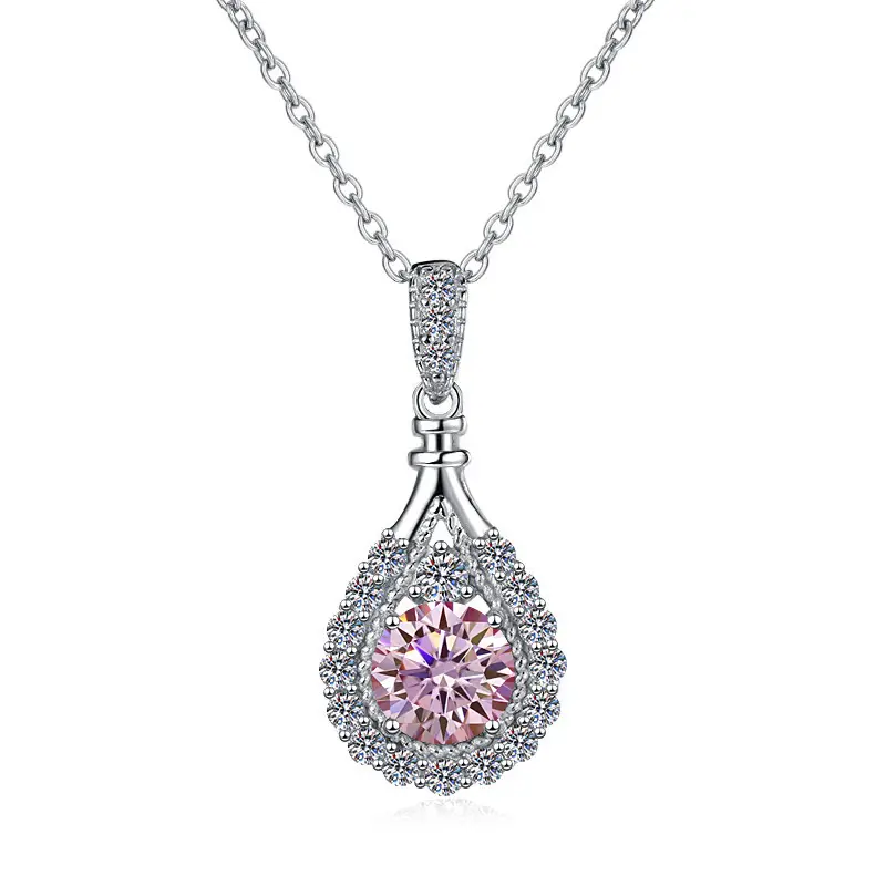 [D color moissanite] pink diamond
