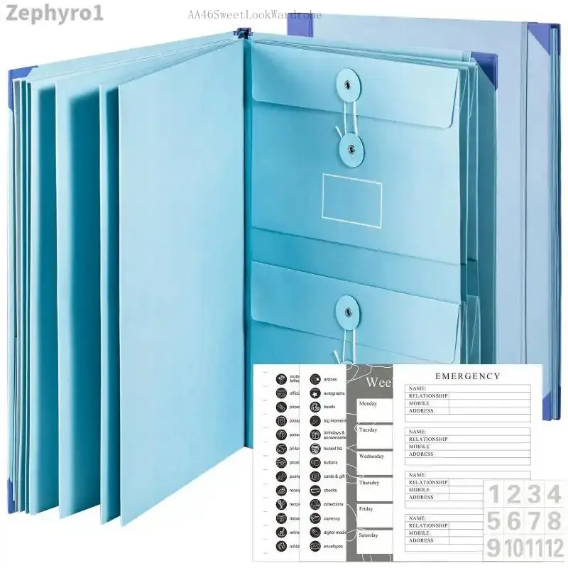 Important Document Organizer – Passport, Birth Certificate & Paper Storage, Manila Pocket Accordion Folder for Home & Office FilesZephyroAA46SweetLookWardrobe