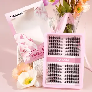 MAANGE 168pcs Manga Lash Clusters, 5D Spiky D Curl Individual Lashes, Anime Doll-Eye Volume Effect, 3D Wispy Faux Mink, Lightweight & Reusable, Multi-Style for Cat/Doll/Open Eyes, Beginner Friendly DIY Lash Extensions