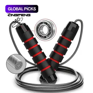 Skipping Rope with Ball Bearings, Rapid Jump Rope for Aerobic Exercise and Speed Training, LINGPENG Jump Training Accessories, Fitness Skipping Rope, Home Workout Equipment, Jump Ropes for Fitness #GLOBAL PICKS