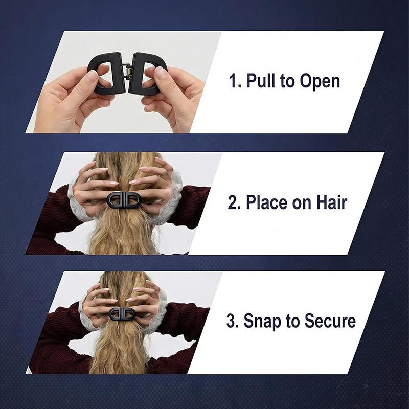 Magnetic Hair Clips, 4 Pack No-Slip Auto-Closure Hair Styling Clips for Women and Girls, Compact Portable Bow Design, Durable Material for All Hair Types