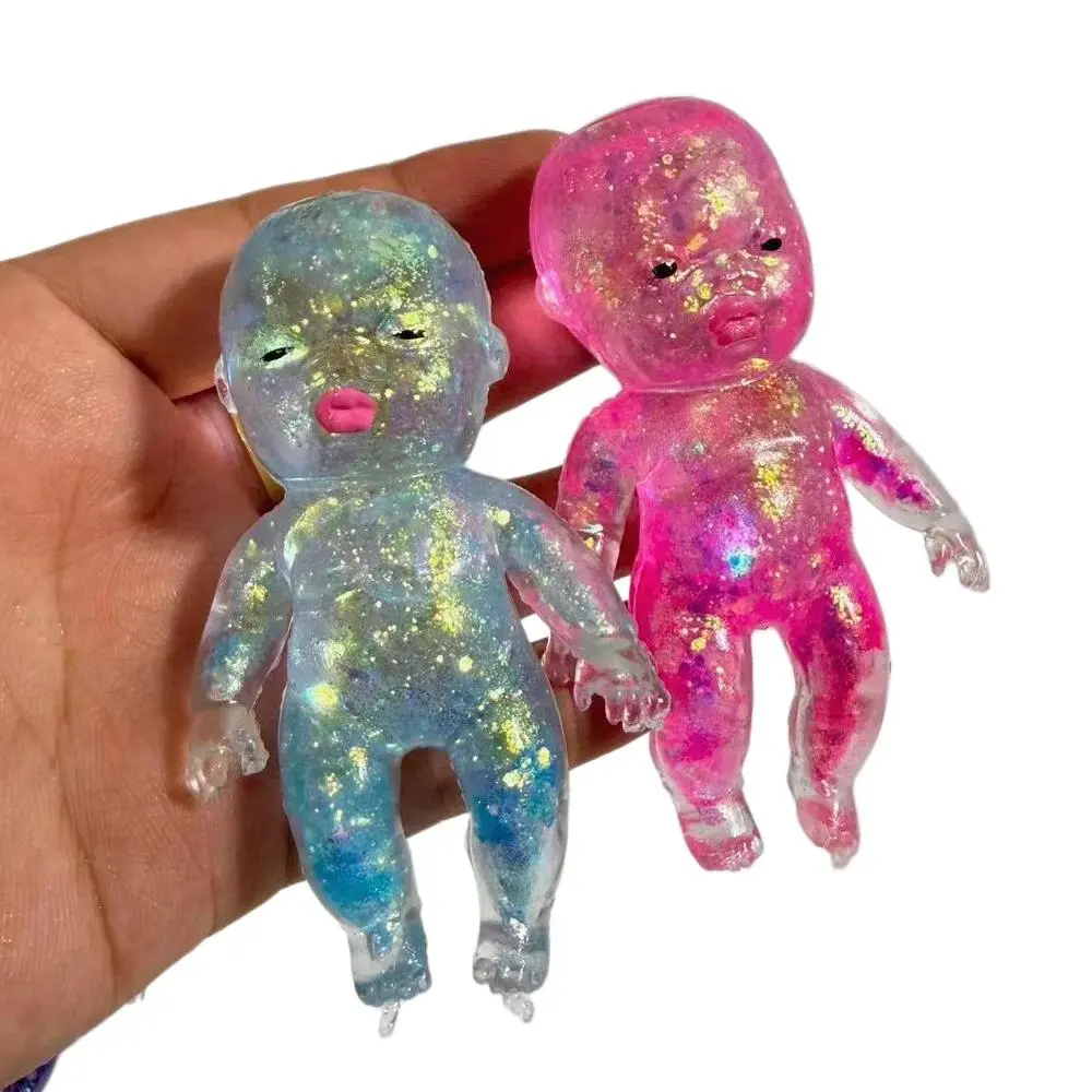 2026 Stress Relief Toy Shining Squishy Baby Shape Squeeze Toy Anti-stress Toy Fidget Toy For Friend Christmas Gift