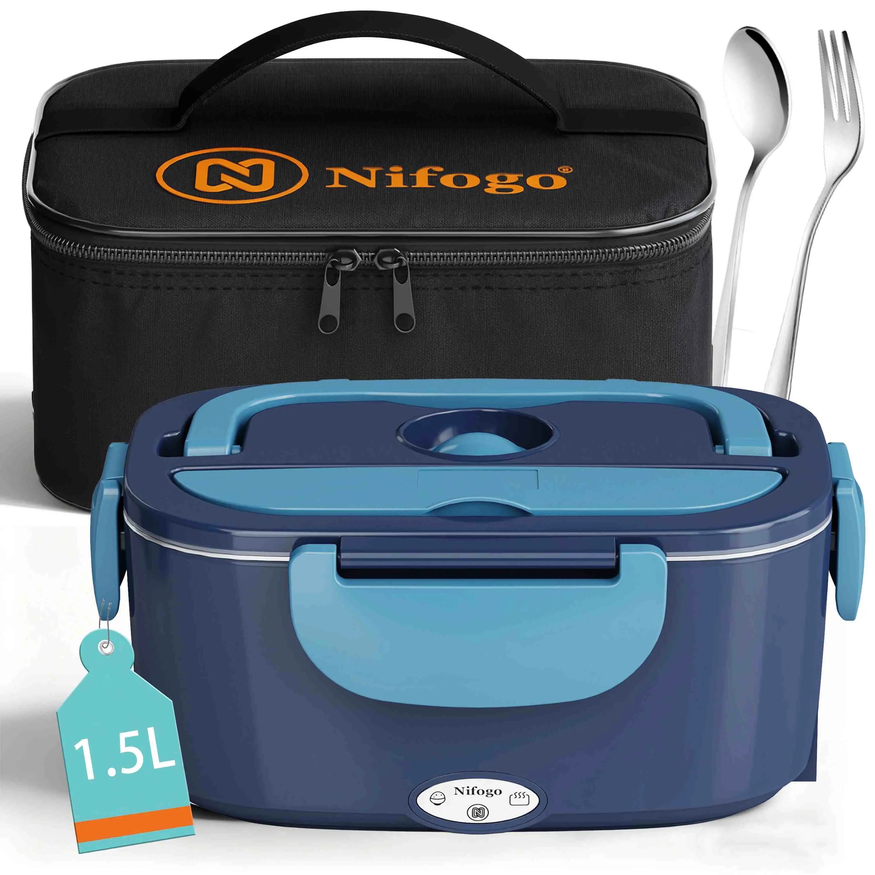 Portable Electric Bento Box Sealed Leak Proof Design Household Ac Plug Car Cigarette Lighter Dual Power Outdoor Travel Meal Box