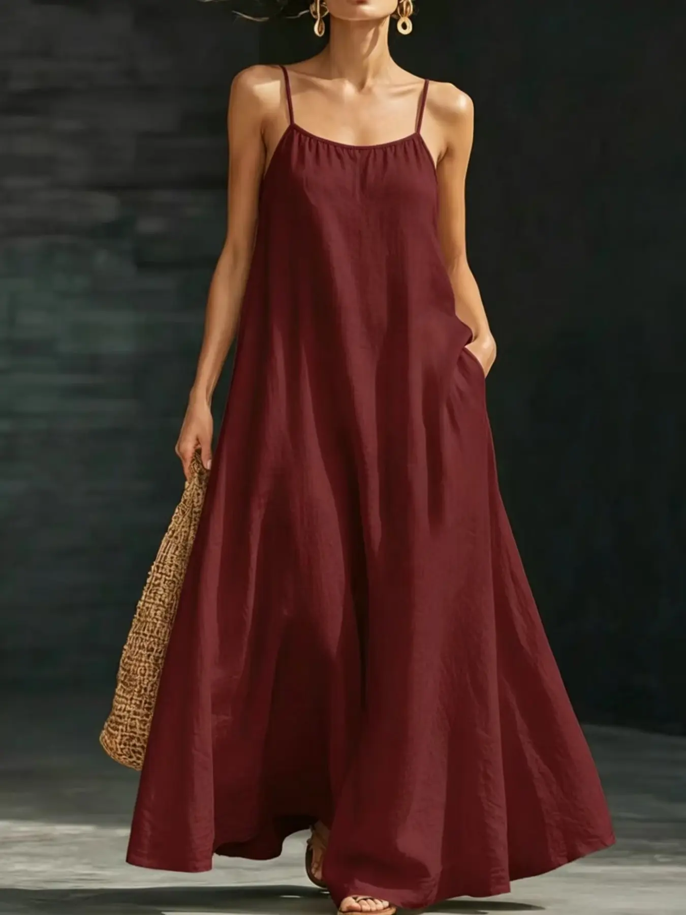French Minimalist Summer New Arrival Dress, Casual Fashion Elegant Long Dress, Simple Gentle Style Strapless Dress