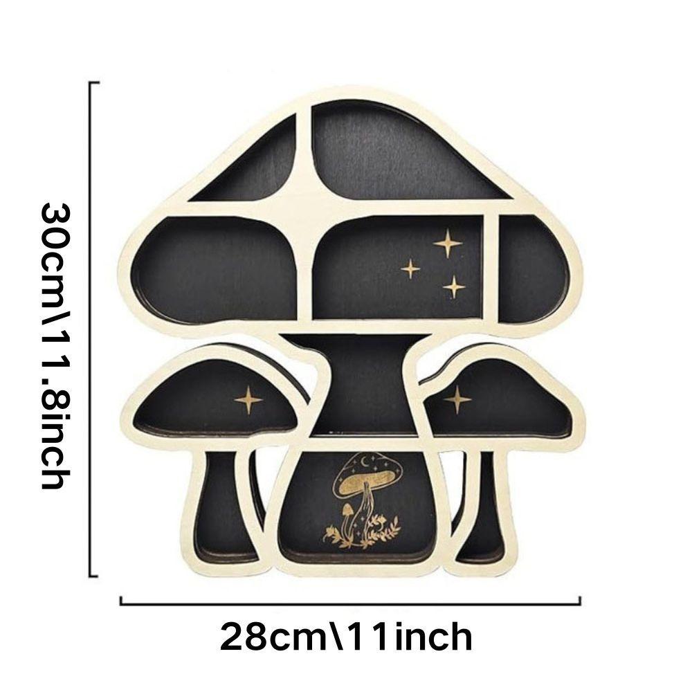 Wooden Mushroom Shaped Wall Mounted Storage Rack, Wall Mount Organizer, 1 Count Creative Wall Decor, Wall Decor for Home Living Room Bedroom, Home Decor, Shelves, Interior, Wooden Wall Shelf