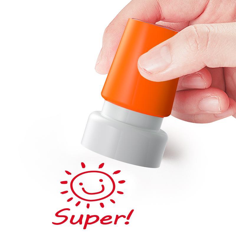 Sun Smile Face Pattern Stamp, 1 Count Creative Multi-functional Stamp, Office Stationery & Supplies for Home School Office