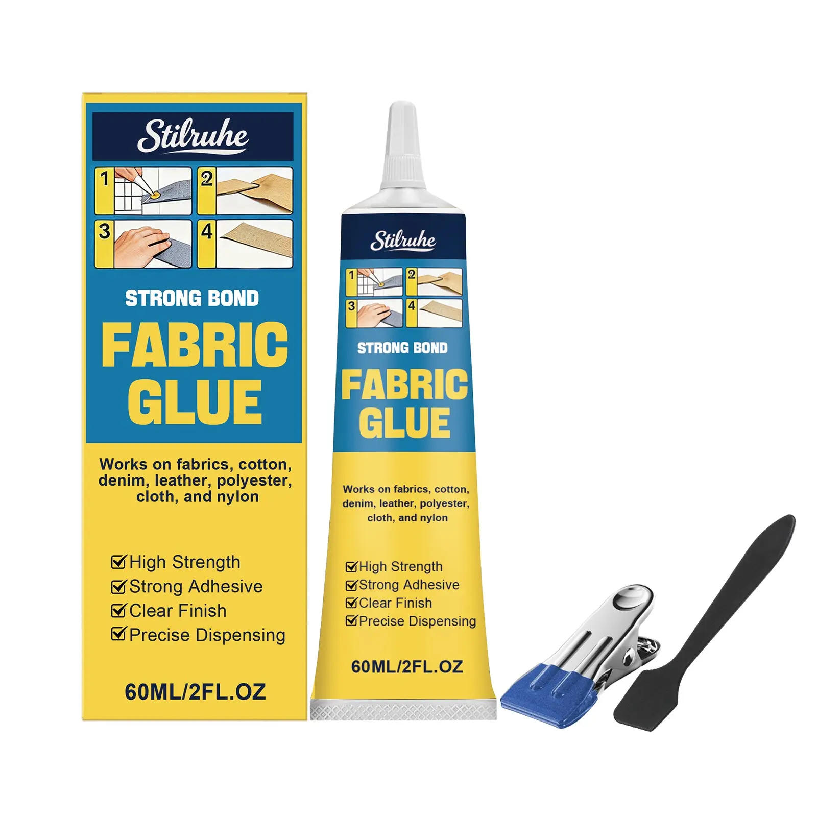Fabric Glue for Clothes Repair, Invisible Soft Gel Waterproof Washable Adhesive, Cloth Sticker Bonding Agent, Durable Fabric Fixative