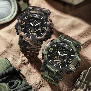 Men's Camo Tactical Analog-Digital Watch 50M Waterproof Luminous Outdoor Sport