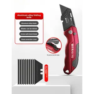 Heavy-duty all-steel multi-functional cutter, thickened foldable wallpaper cutter, multi-purpose electrician's cutting knife, suitable for cutting paper and materials