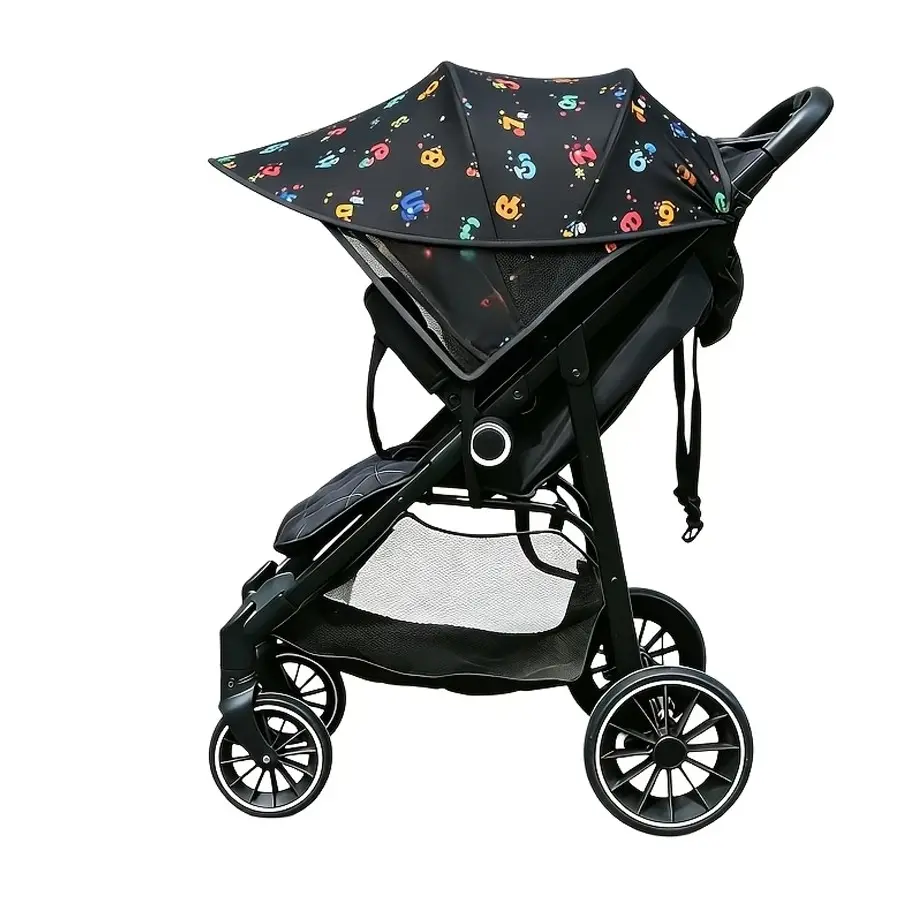 Summer Stroller Sun Canopy, Outdoor Stroller Shade Cover with Digital Print, Universal Fit for Most Strollers, Only the Canopy Included