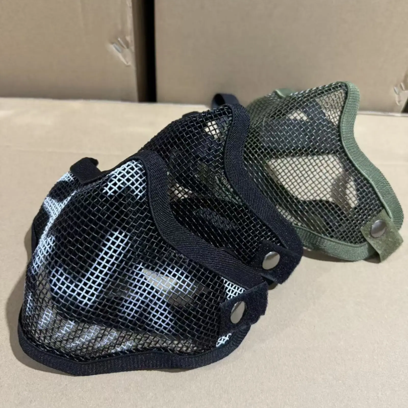 Tactical Face Mask, Viral Metal Mesh Half Face Protective Mask, Lightweight Breathable Airsoft Lower Face Guard, Adjustable Strap Shock Resistant Shooting Mask, Comfort Wargame Gear for CS Game Outdoor Shooting Training