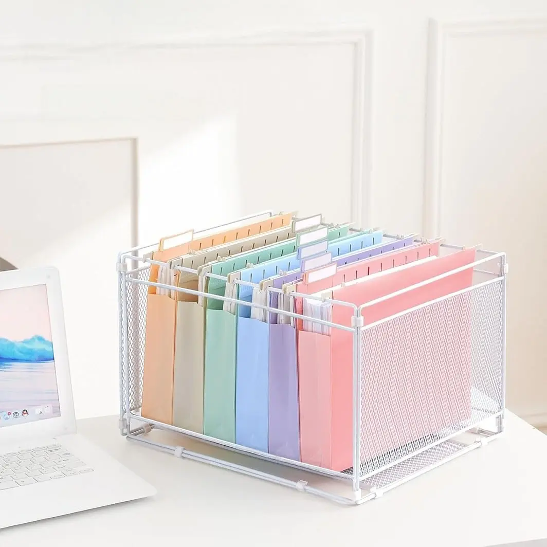 A4 Hanging File Folder, PP Multicolor Office Financial Archive Organizer, Student Document Storage Clip, Quick Access File Holder, Hanging Folders