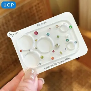 Bling Rhinestone Camera Lens Protector for iPhone 17 17 Pro Max, Fairy Aesthetic Colorful Diamond Film