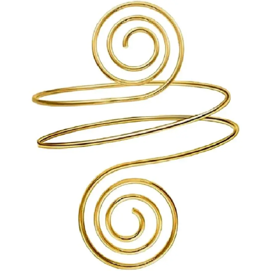 Spiral Upper Arm Cuff Bracelet Open Upper Arm Bangle Bracelet Simple Adjustable Armband  for Women
