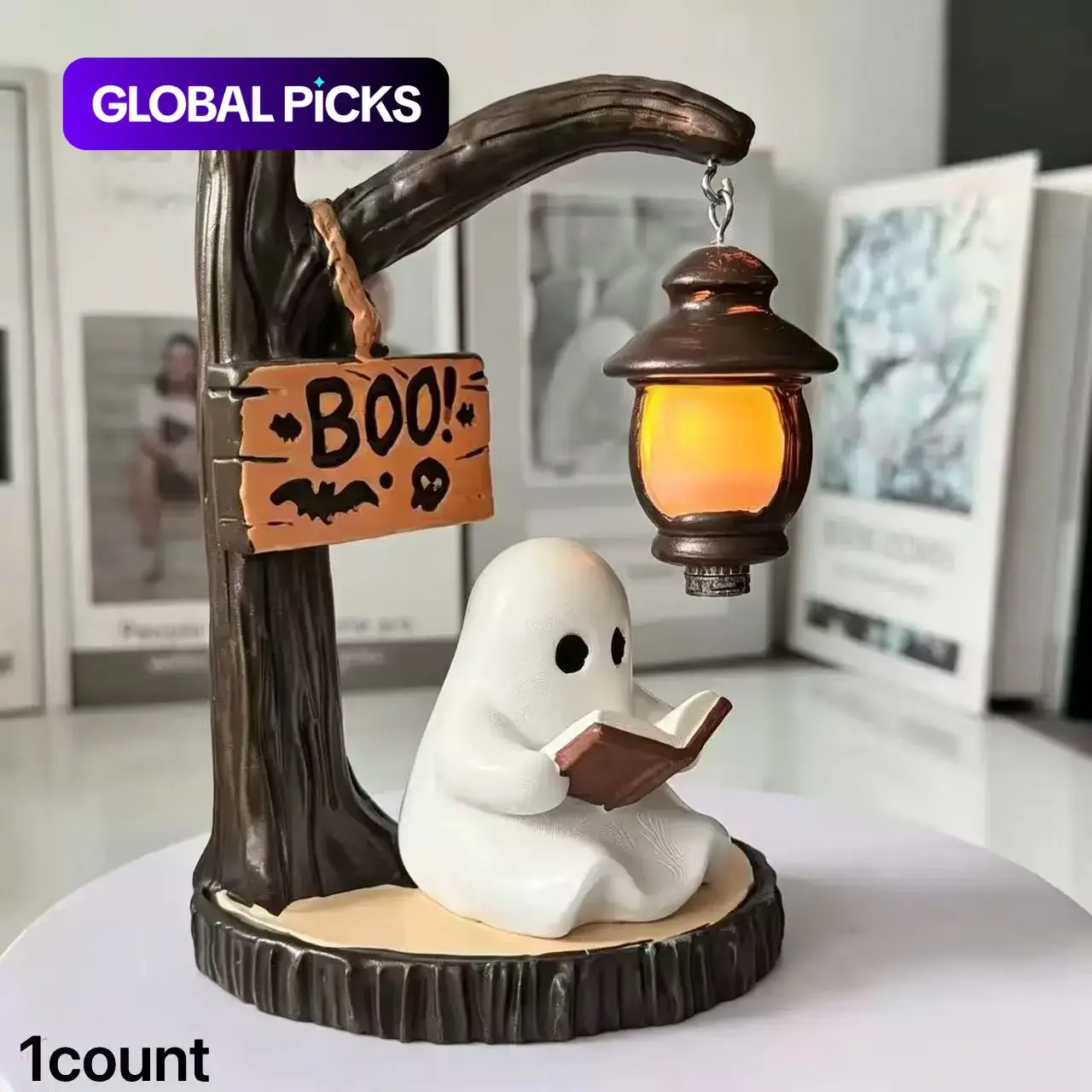 Witch/Ghost Desktop Lamp for Indoor Bedroom, Living Room & Office, Home Decor, Decorative Light, Decoration Lamp, Bedside Table Light, Spooky Halloween Gift, Elegant Design #GLOBAL PICKS