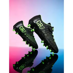 Ag Long Spike Soccer Shoes, Cr7 Velcro Training Shoes, Youth Campus Natural Grass Match Shoes, Casual All-Season Footwear, Football Shoes