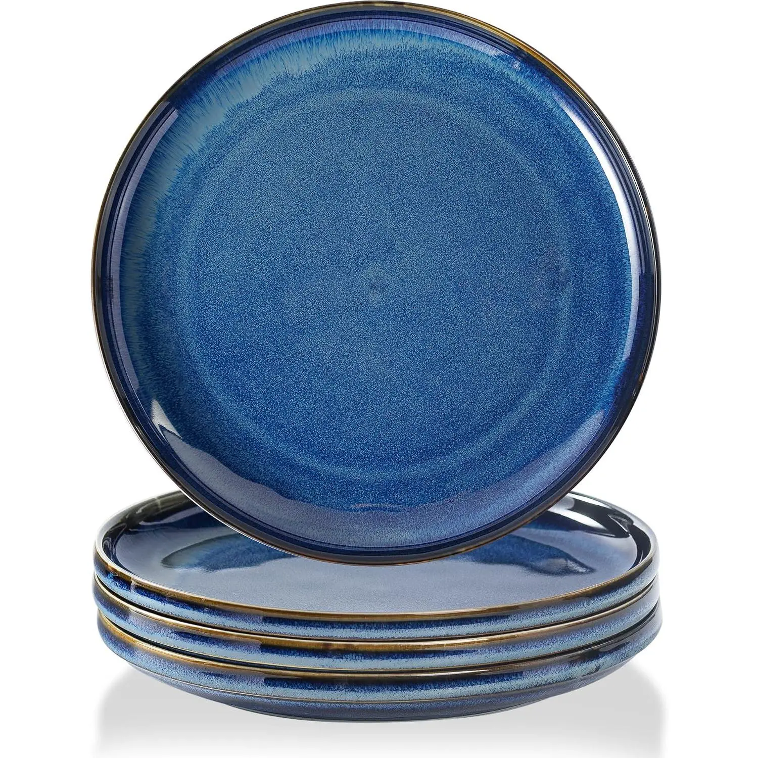 Ceramic dinner plates set of 4, Dessert plates & Salad plates for party and wedding, Microwave safe porcelain plates set, 8 Inch