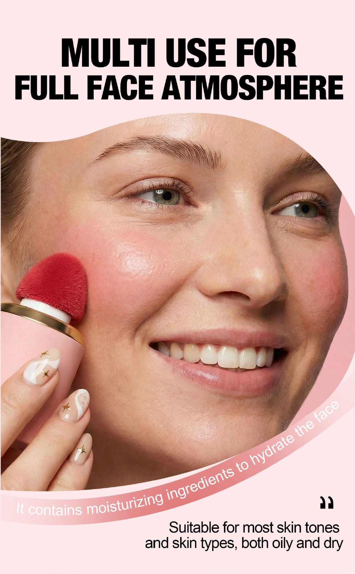 HANDAIYAN Liquid Blush — Matte Finish,Sculpts facial features, defines contours, and brightens the complexion to create a radiant look — Sweet Pink