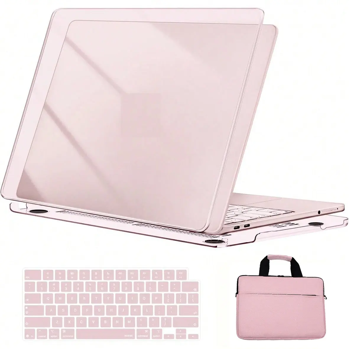 3-In-1 Macbook Neo Laptop Case Set, Cute Hard Shell, Keyboard Cover, Clear Bag, Spring Summer Fashion, Protective Laptop Cover, Laptop Casing