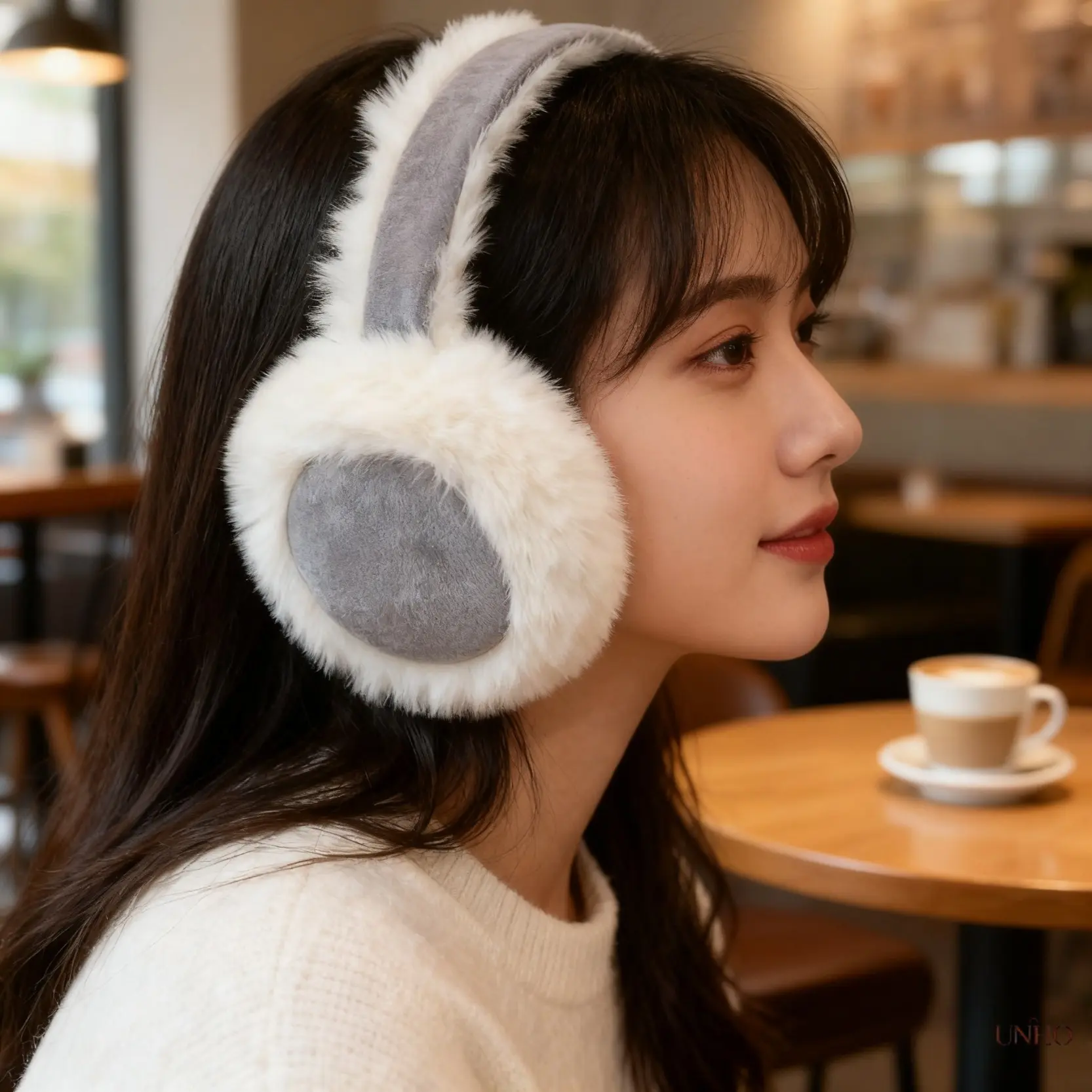 Women’s Winter Suede Plush Ear Warmers - Minimalist, Thick Cold-Proof Windproof Cap, Foldable Size, Stretch Fit, Portable Outdoor Wear Accessory for Cycling, Outdoor Commute