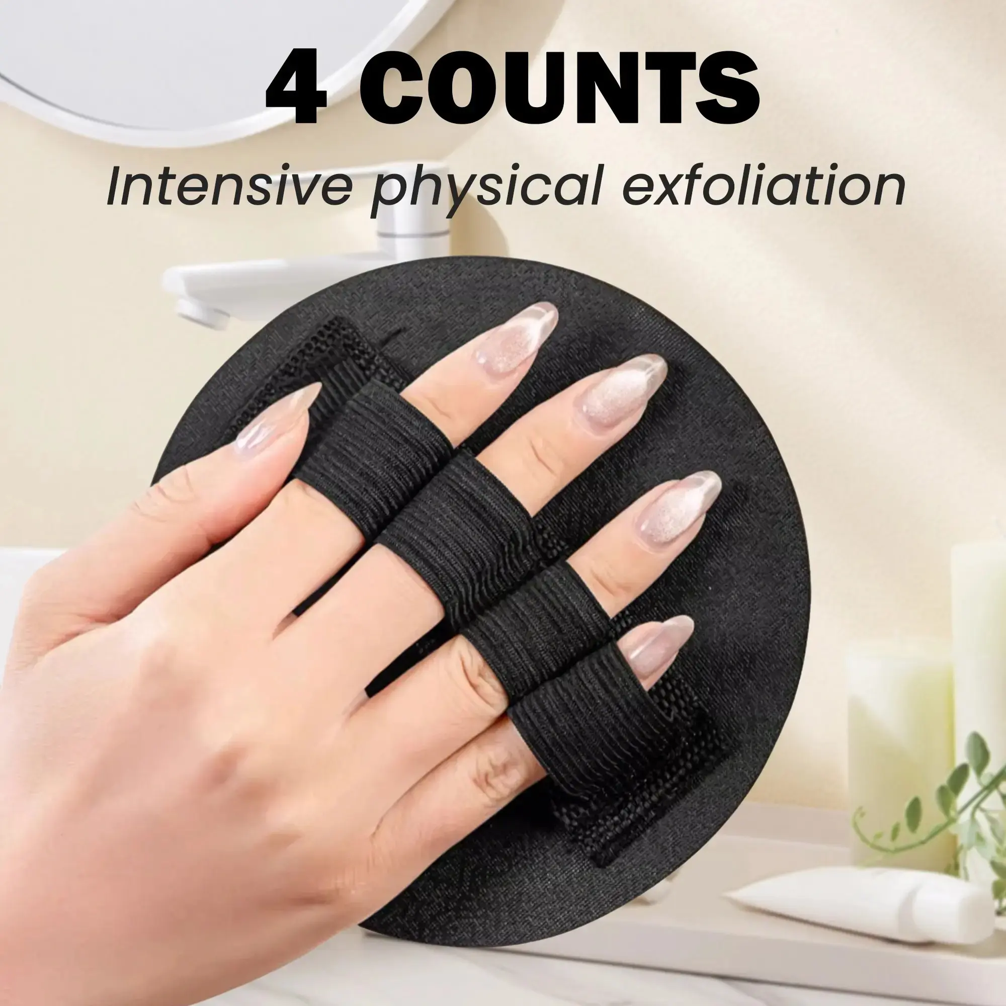 🛁 Gentle Shower Scrubber｜Soft Rubber Bath Exfoliator for Body Cleansing, All Skin Types, Daily Spa Shower Use