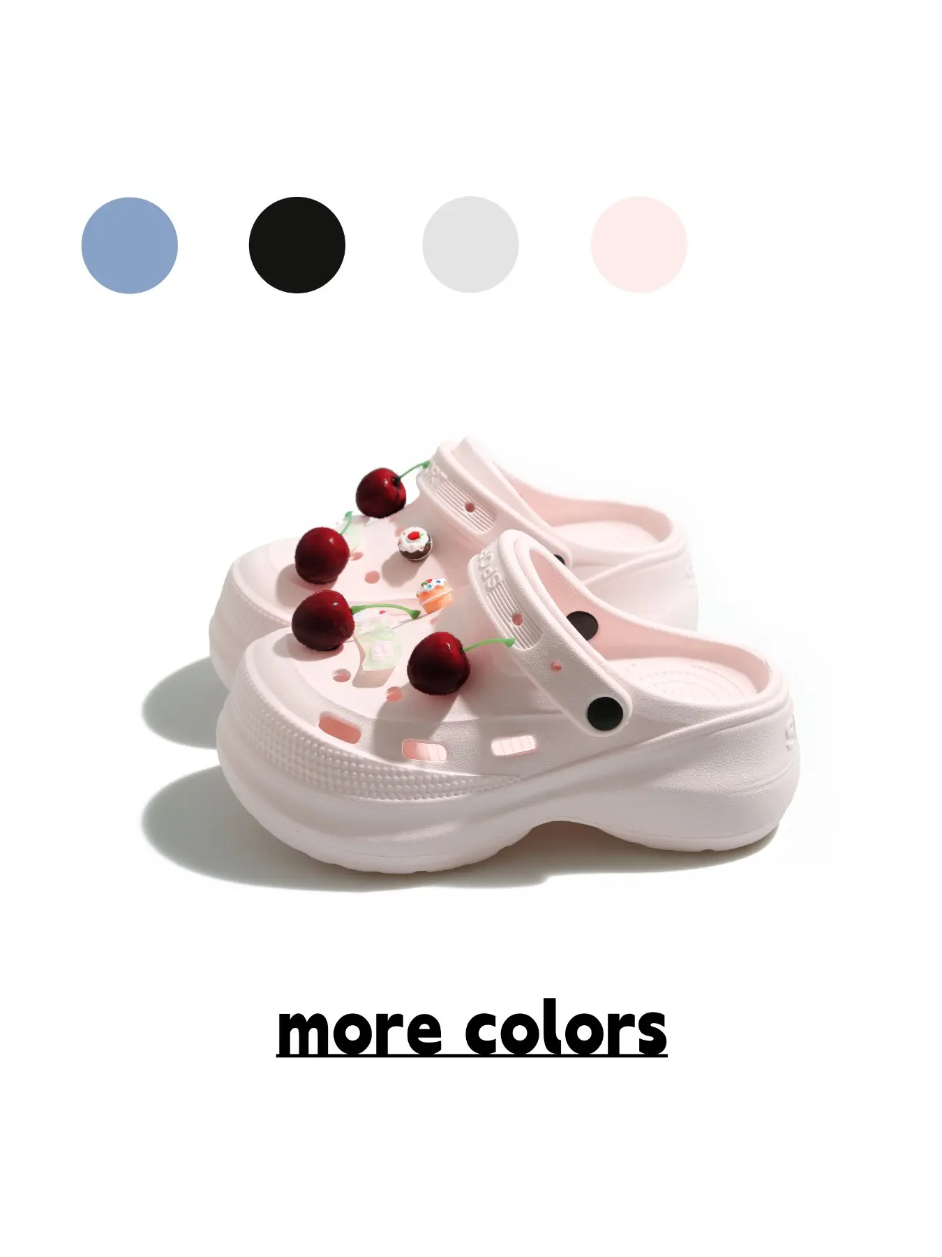 Women's Thick Sole Holey Sandals, Adjustable Back Strap, Two-Way Wear, Soft and Cute, Height-Boosting, Home and Outdoor Use, Footwear