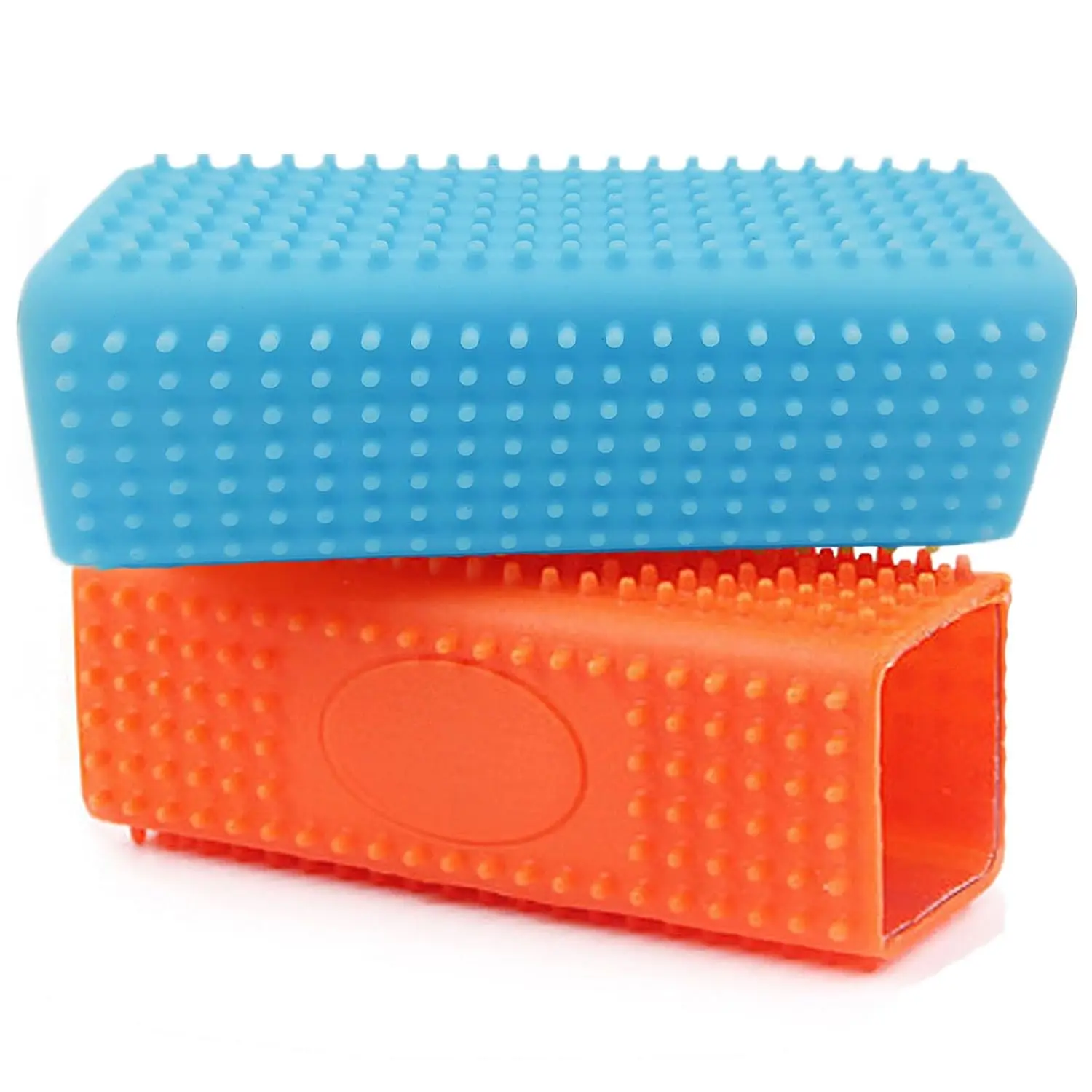 2 count    Hair Remover, Block Roller Cleaner, Hollow  Cleaner Brush for Sofa,  Interiors, Furnishings, Carpets, Bedding or Any Fabric (Orange, Blue)