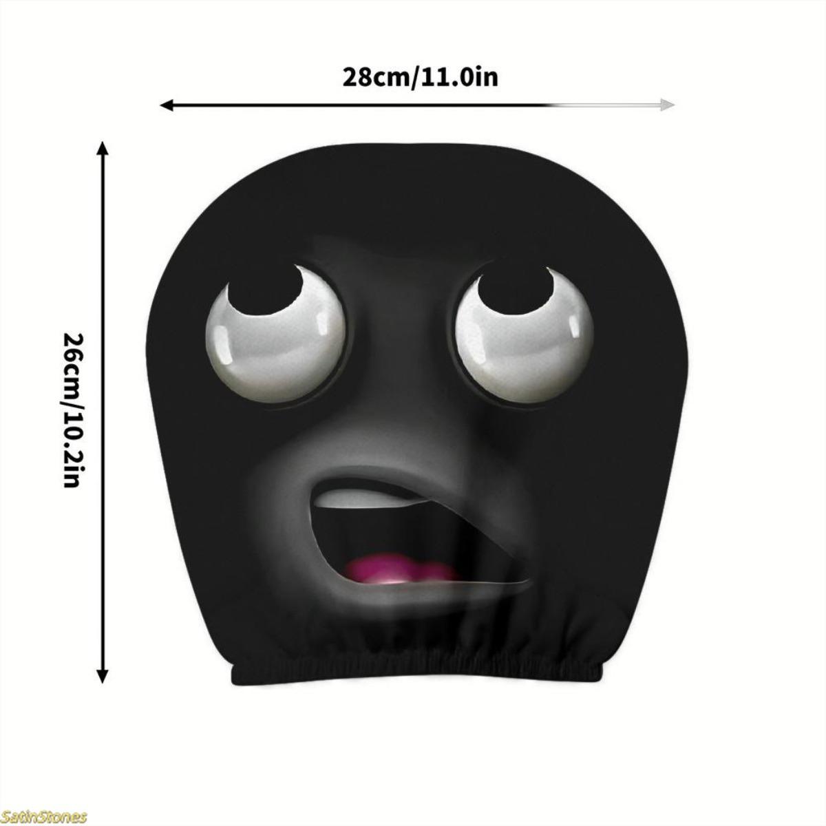 Set of 2 Dark Fun Car Seat Headrest Covers, Holiday Ornaments, Universal Car Pillow Covers, All Weather Use, Car Seat Decor, Unfilled Interior Accessories