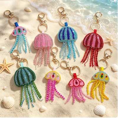 Pendant Flag Key Chain Embroidery