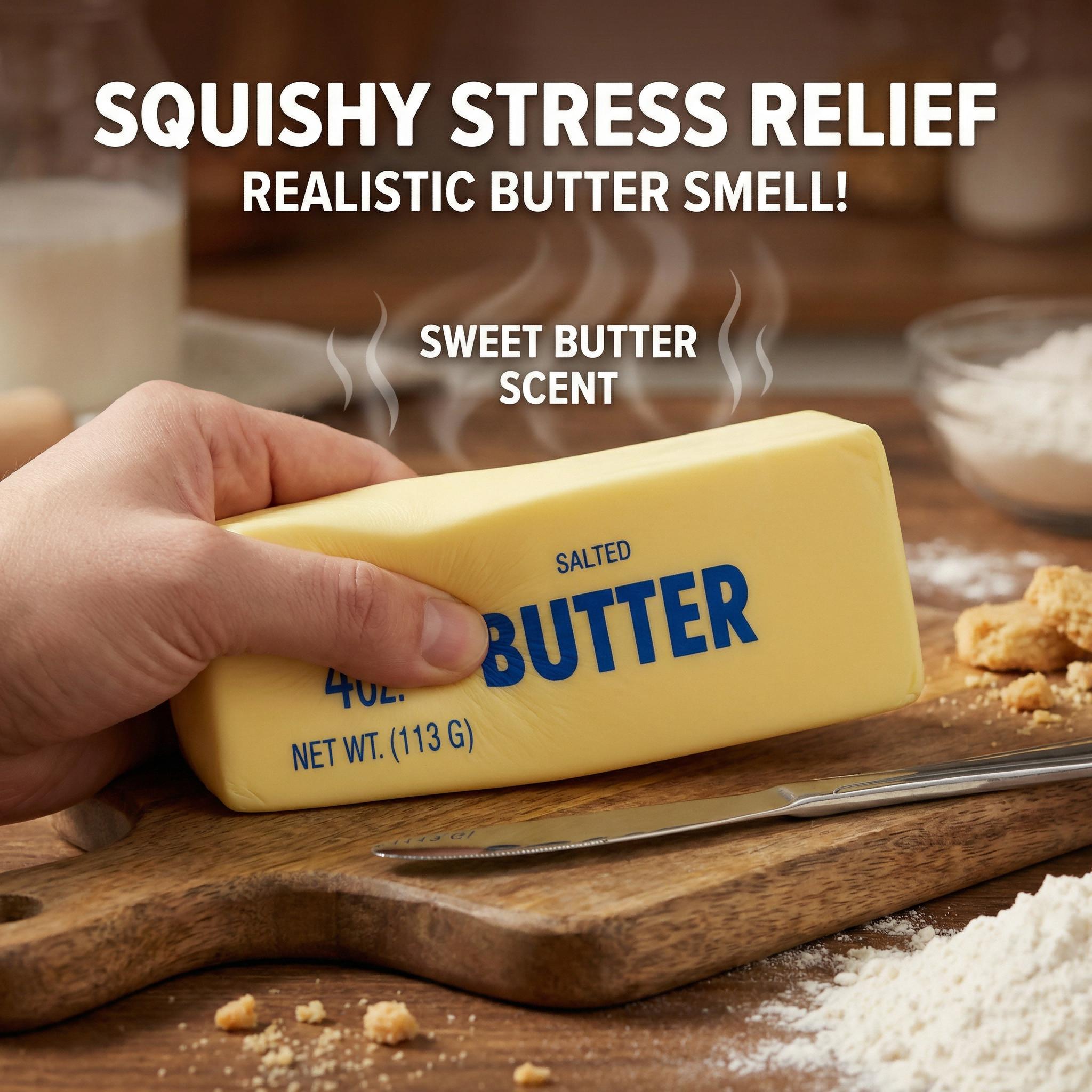 Butter Scent Slow Rising Squishy Stick, Non-Toxic Sensory Fidget Toy, Stress Relief for Teens & Party Favors