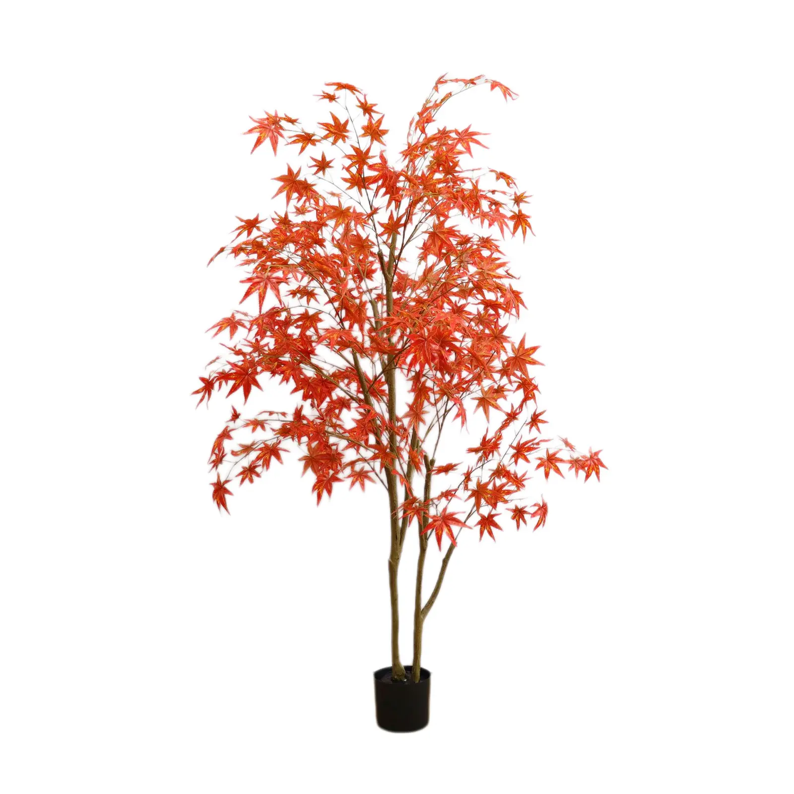 6FT Indoor Artificial Maple Tree with Realistic Silk Leaves, Decorative Potted Fall Plant for Home Centerpiece, Thanksgiving Harvest Party Decoration