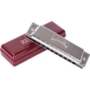 Harmonica Key of C, 10 Holes Diatonic, Rich Tone, Durable Design with Protective Case, Blues Harmonica for Adluts,  Players, Beginners and Students