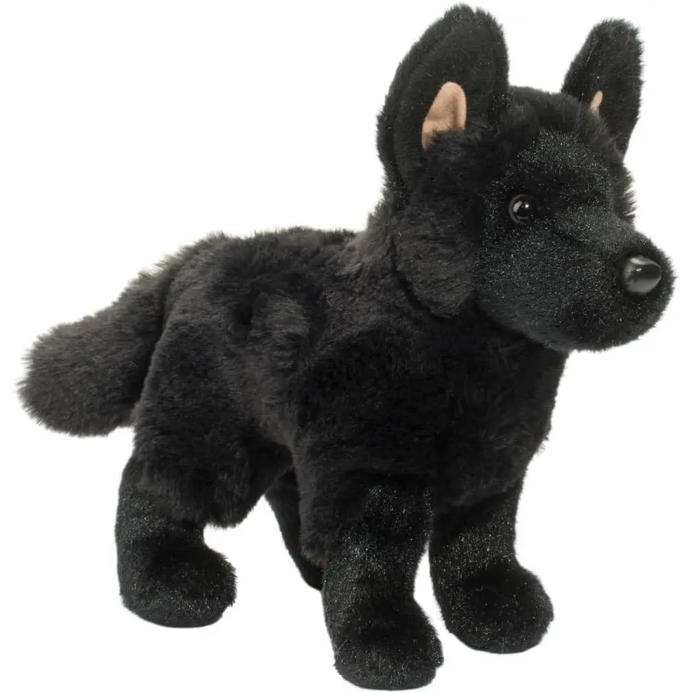 Harko Black German Shepherd Dog Plush Stuffed Animal