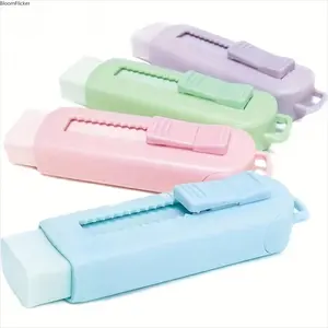 4 Pack Macaron Retractable Push-Pull Eraser Kit in Blue Pink Green Purple, Smooth Clean Wipe Art Stationery, Aesthetic Drawing & Office Supplies, Practical Decorative Gift for School Season, Holiday & Christmas Gifting