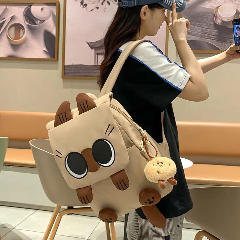Cute Cat Mochila Sweet Cool Girls Large Capacity Mochilas Student Backpack Spacious Durable School Bag Practical Bags for Woman