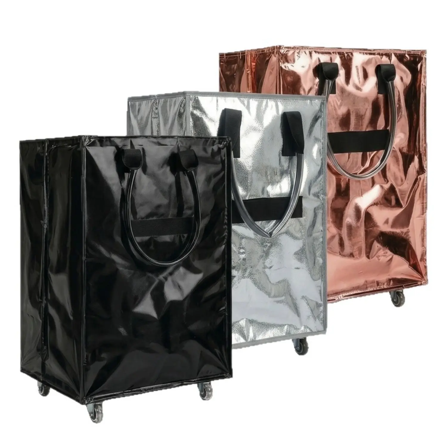 Enlarged Thick Folding Shopping Cart Bag with Wheels - 4gal Large-Capacity Portable Outdoor Camping Storage Handbag, Practical Housewarming Birthday Gift (Sports & Outdoor Camping & Hiking Bivy Bag Accessory)