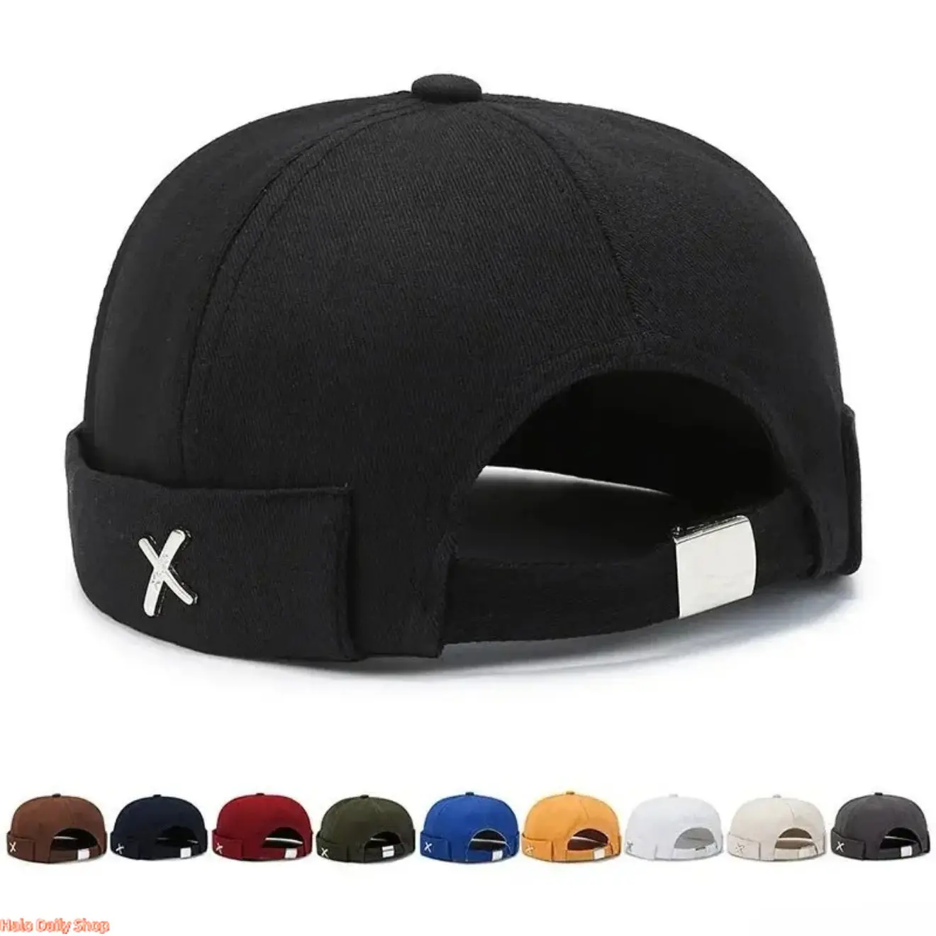 Solid Knit Cuffed Beanie for Men and Women, Lightweight Polyester Sailor Style for All-Season Korean Streetwear, Accessories Adults, Men's Hats