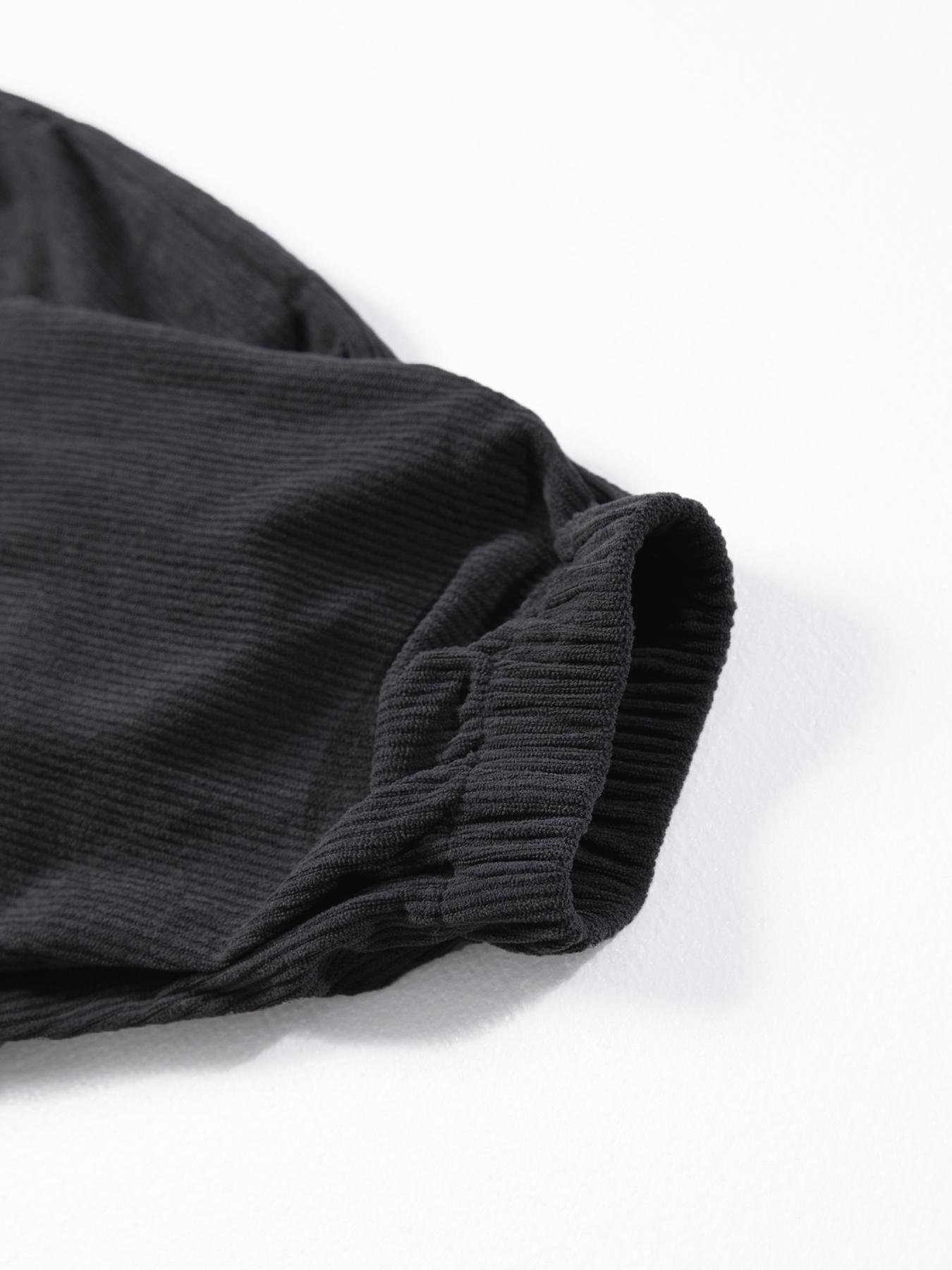 Men's Solid Pocket Drawstring Waist Jogger Pants, Loose Corduroy Trousers for Spring & Fall, Baggy Plain Menswear, Casual Comfy Men Bottoms for Daily Wear, Lounge Boyfriend Sweatpants for Gift