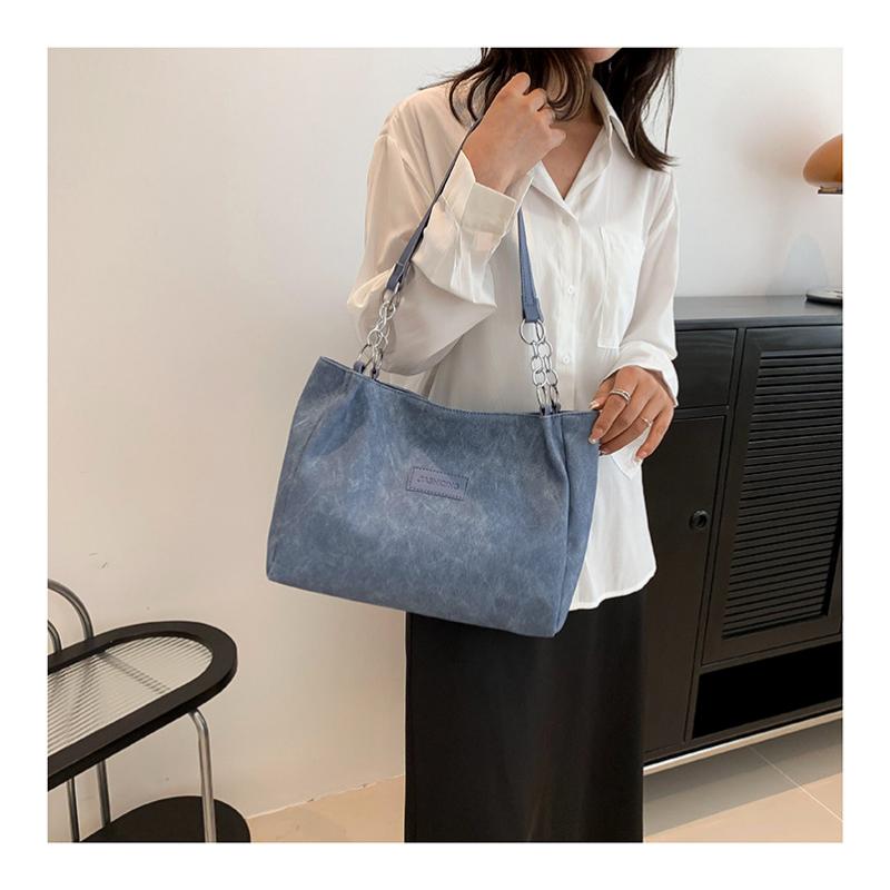 College Student Class Tote Bag, Female Shoulder Large Capacity Personalized Commuting Bag