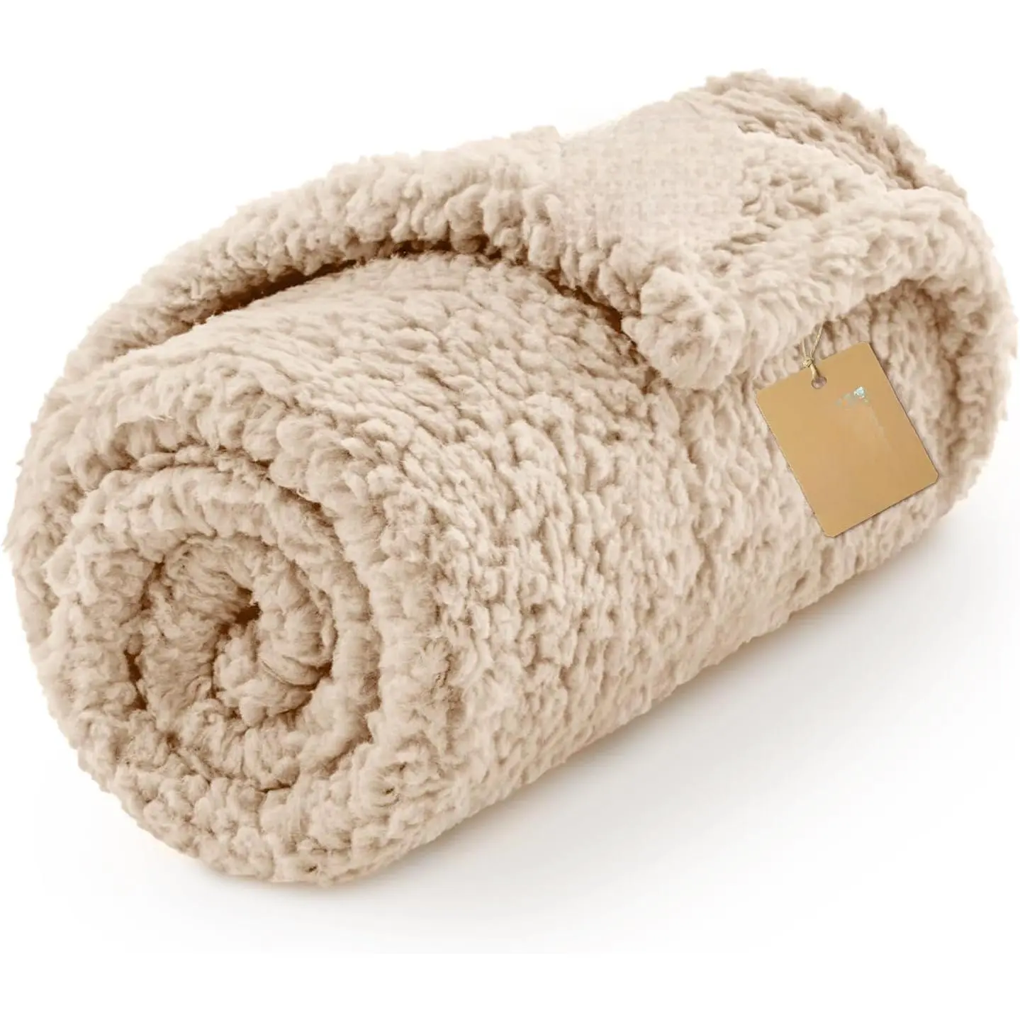 Premium Fleece Dog Puppy Blanket Soft Pet Sherpa Calming Cat Blanket Throw for Small Medium Dog Cat(Beige,30x20 inches)