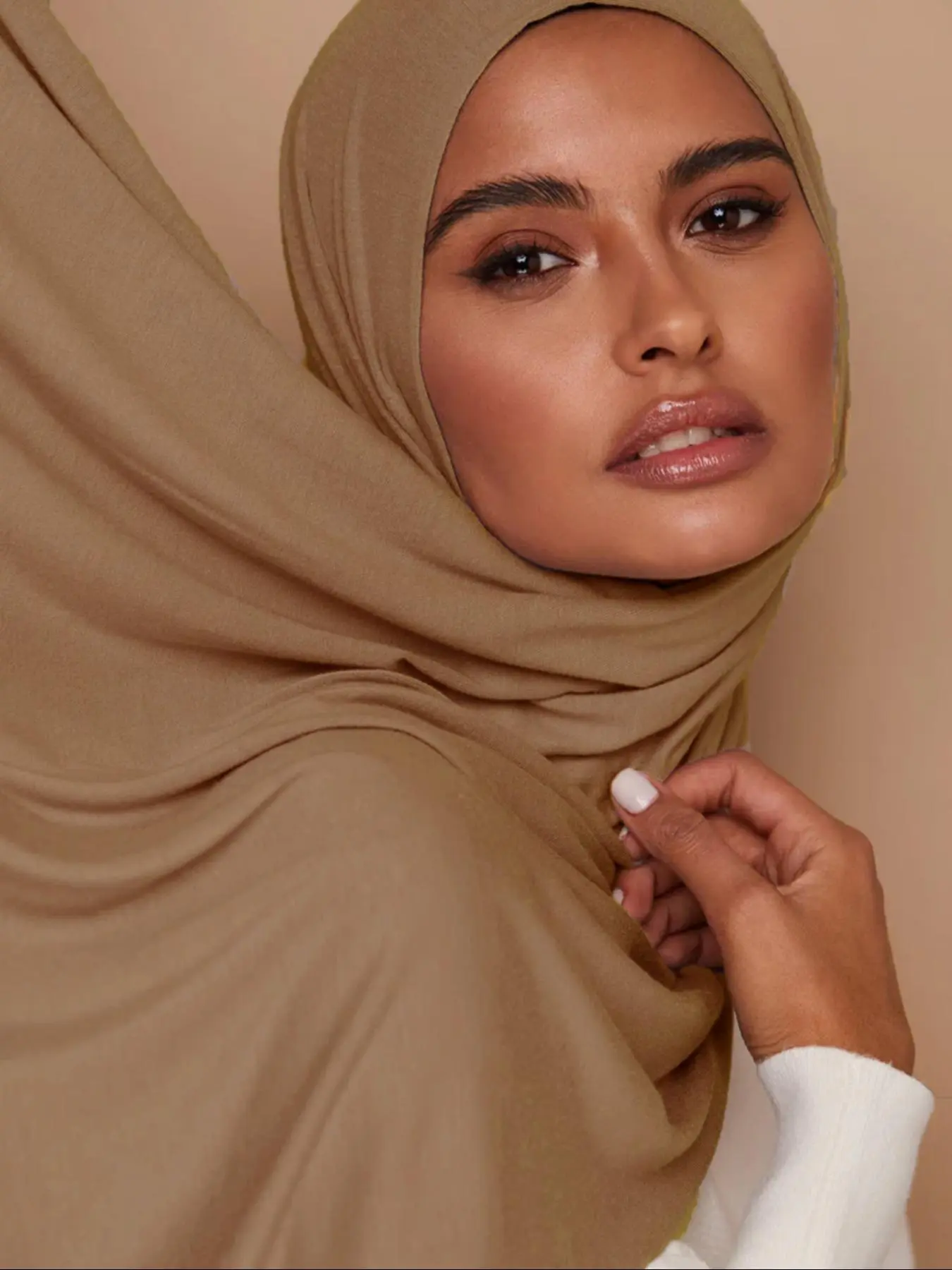 1pcs 165*55cm Jersey Scarf for Women, Soft Casual Headscarf, Classic Hijab and Veil, Suitable for Any Occasion, All Seasons