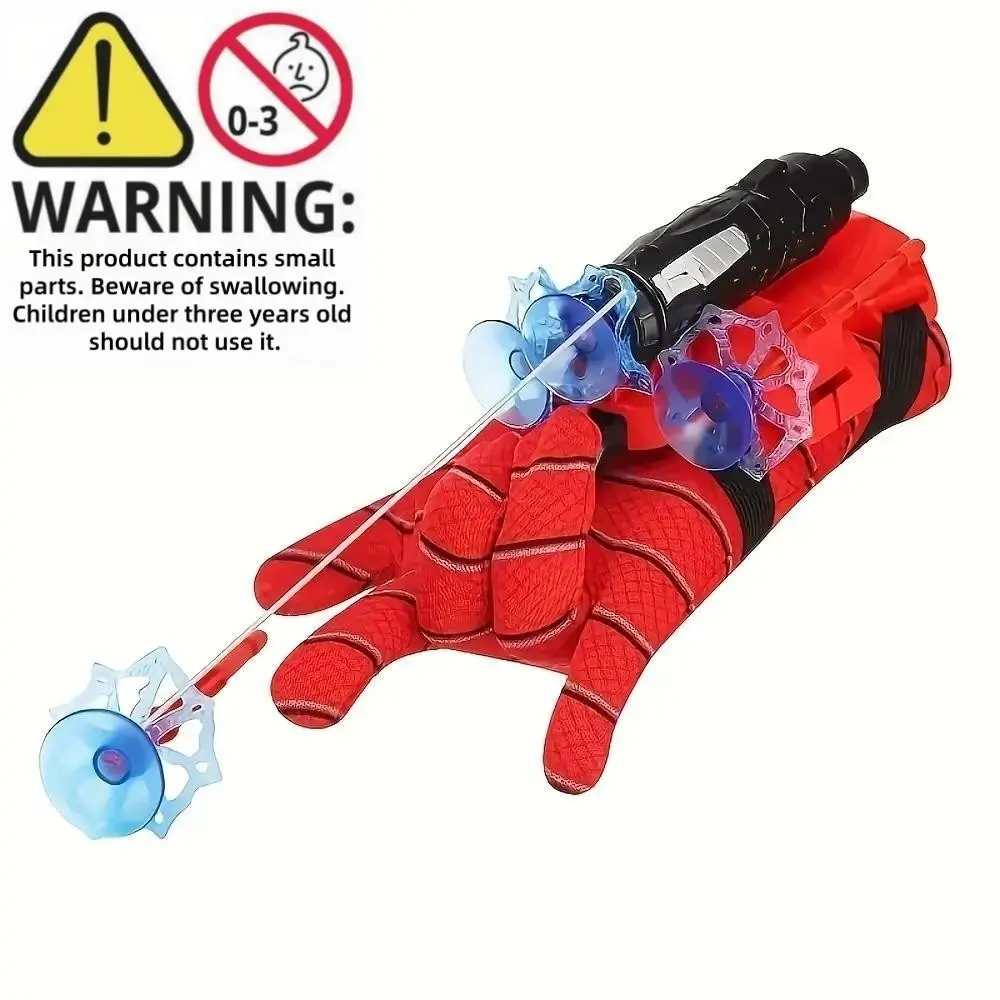 Spider Web Launch Glove Set, and Blue Hero Toy, Fun Interactive Party Game, Durable Abs Material, Perfect for Halloween, Christmas, Prank Gag Gift and Creative Prank Gift