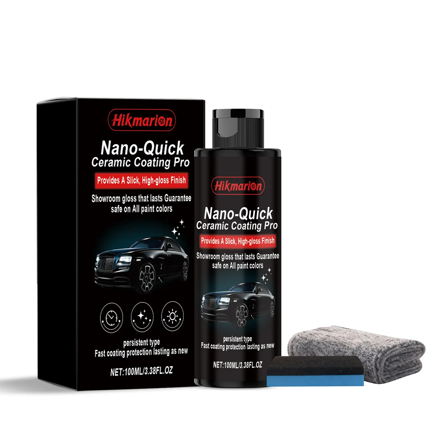 Nanoceramic Coating Kit Automotive Quick Effect Coating Agent Protective Coating for Car Surface Protection, Polishing and Rejuvenation, Daily Maintenance, Enhances Shine and Durability, Protective Coating Solution