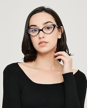 Blue Light Blocking Readers for Women - 2 Pair Ladies Computer Reading Glasses +1.25 Stylish Rectangular Frames Blue Ray Eyeglasses