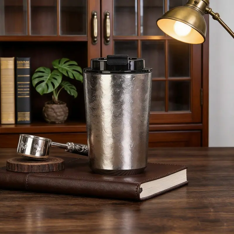 Pure titanium mini small fresh titanium cup small capacity high-end cold thermos cup household coffee cup