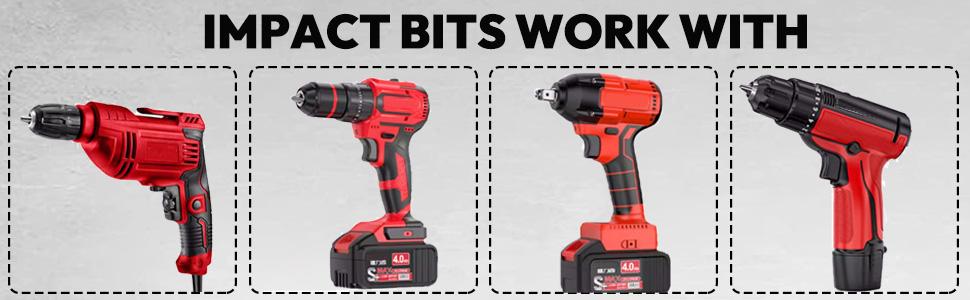 5pcs Drywall Bit Attachment with Depth Stop, PH2 Magnetic Drywall Screwdriver Bits for Countersinking Drywall Screws in Plasterboard, 1/4 Inch Hex Shank Plasterboard Bit