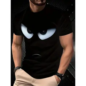 Men's casual fashion style, suitable for outdoor activities and daily wear Round Neck Streetwear